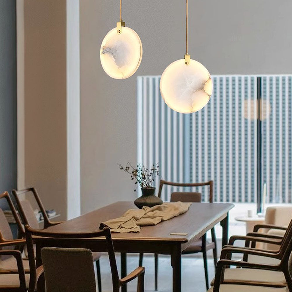 Marble LED Pendant Light - Minimalist White Elegance Lighting Modern