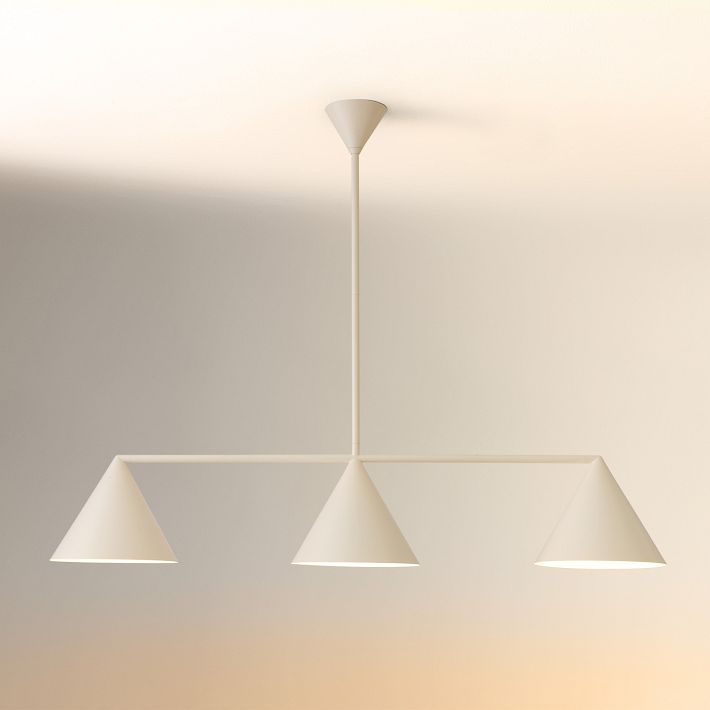 Brivana Modern Metal Chandelier - Black Cone Pendant Lamp for Office