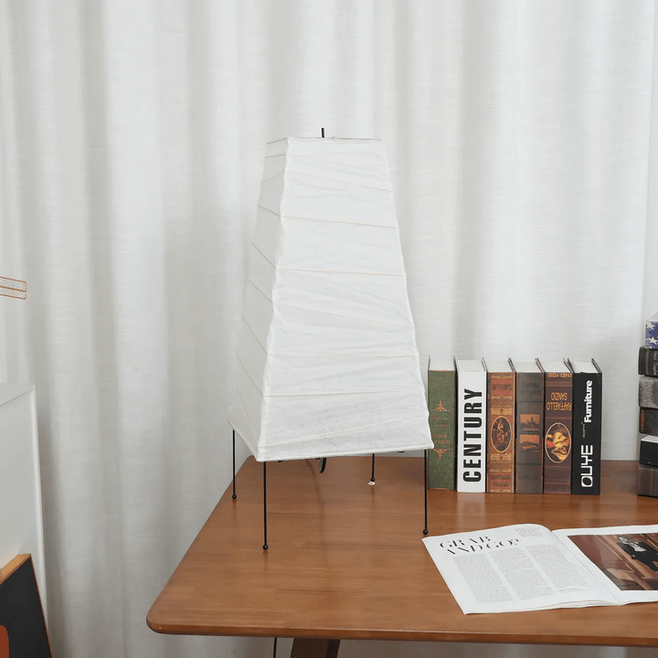 Tischlampe aus Washi-Papier – Elegantes Licht mit Bambusrahmen für das Wohnzimmer