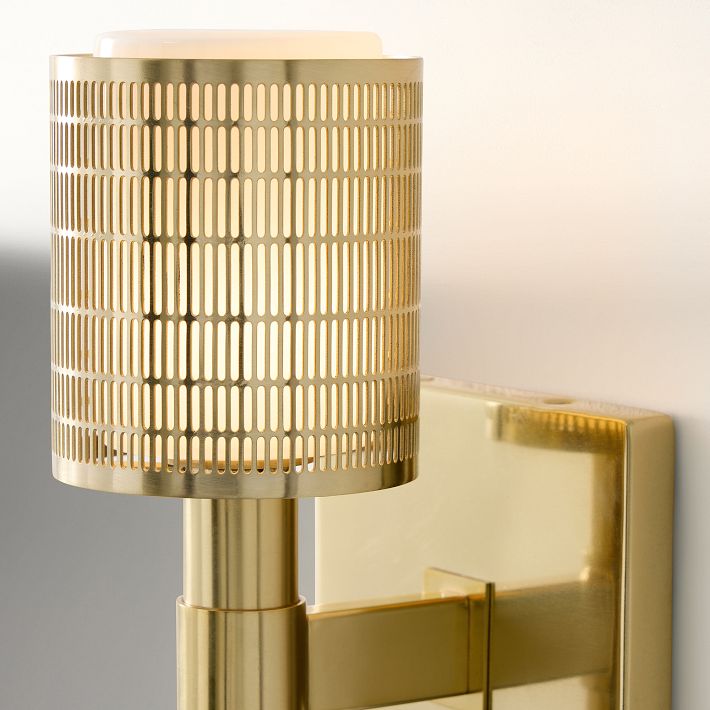Galvia Perforated Metal Wall Sconce - Modern Wall Light for Hallway