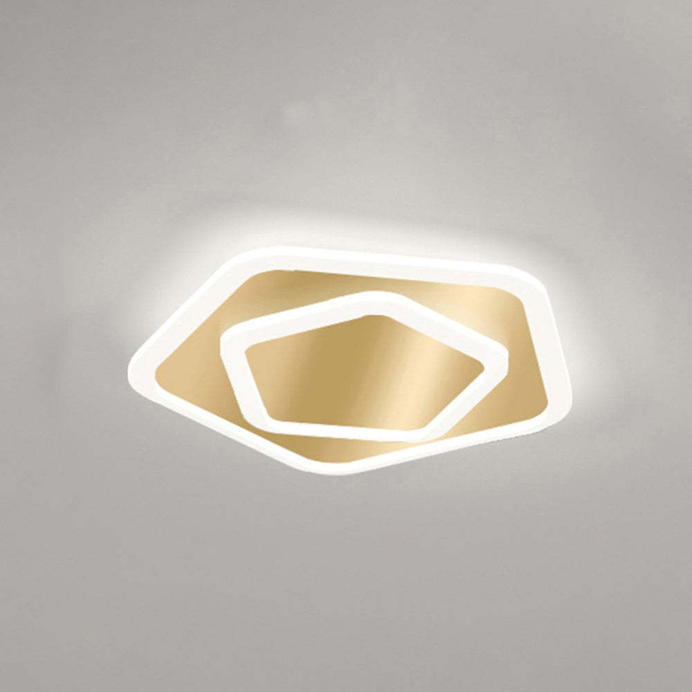 Minimalist LED Ceiling Light - Organic Metal Lamp for Modern Bedroom
