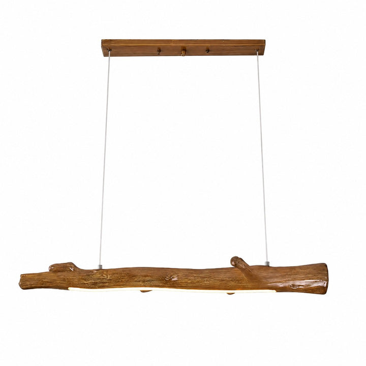 Wood Color Resin Linear Branch Pendant Light