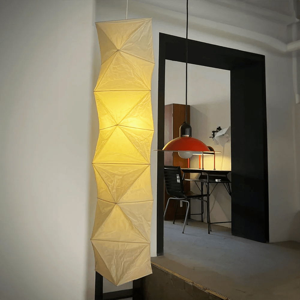 Washi Paper Pendant Lamp - Japanese-Inspired Light for Cozy Interiors