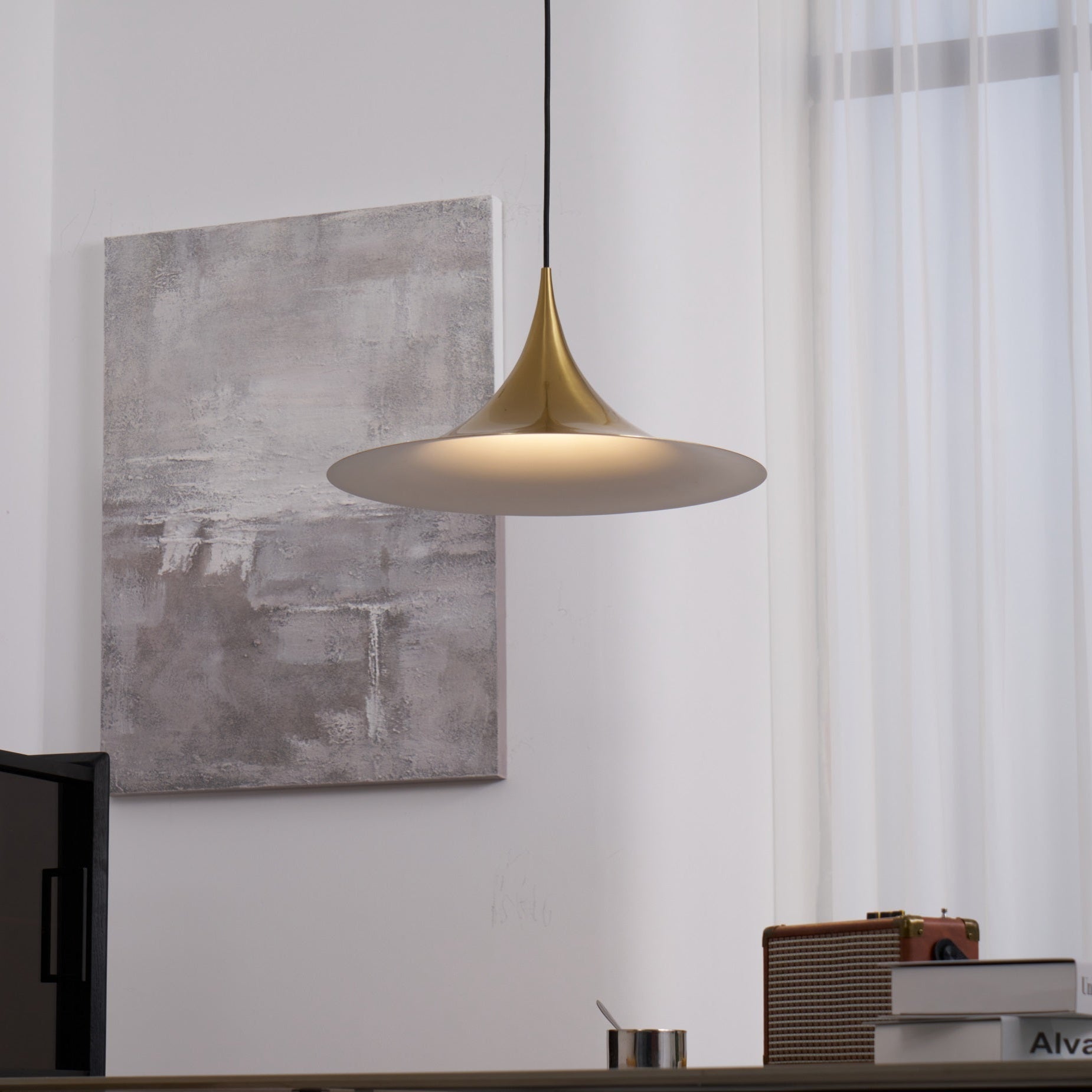 Bogenförmige Aluminium-Plug-in-Hängeleuchte