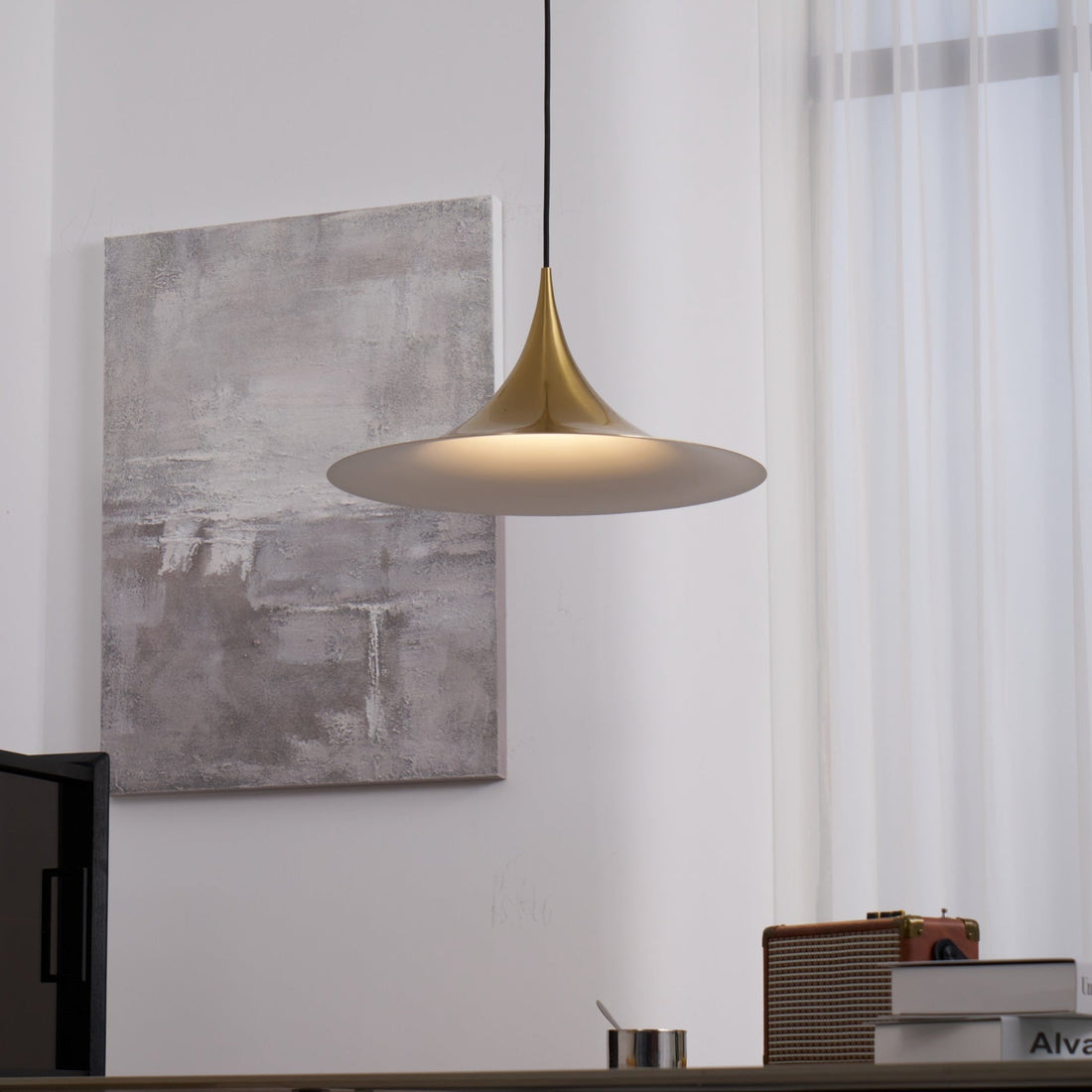 Bogenförmige Aluminium-Plug-in-Hängeleuchte