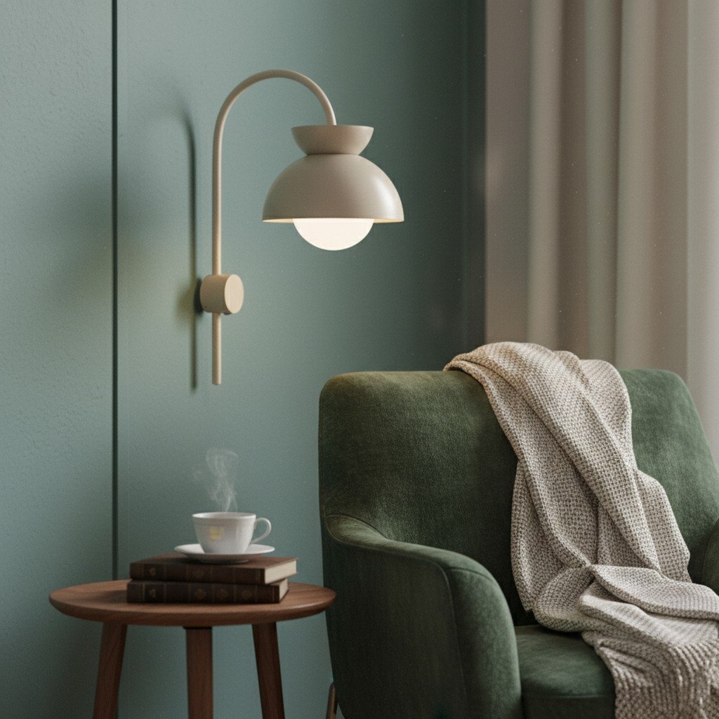 Aurelia Wall Lamp with Tiered Dome Design in Modern Metal for Bedroom or Hallway