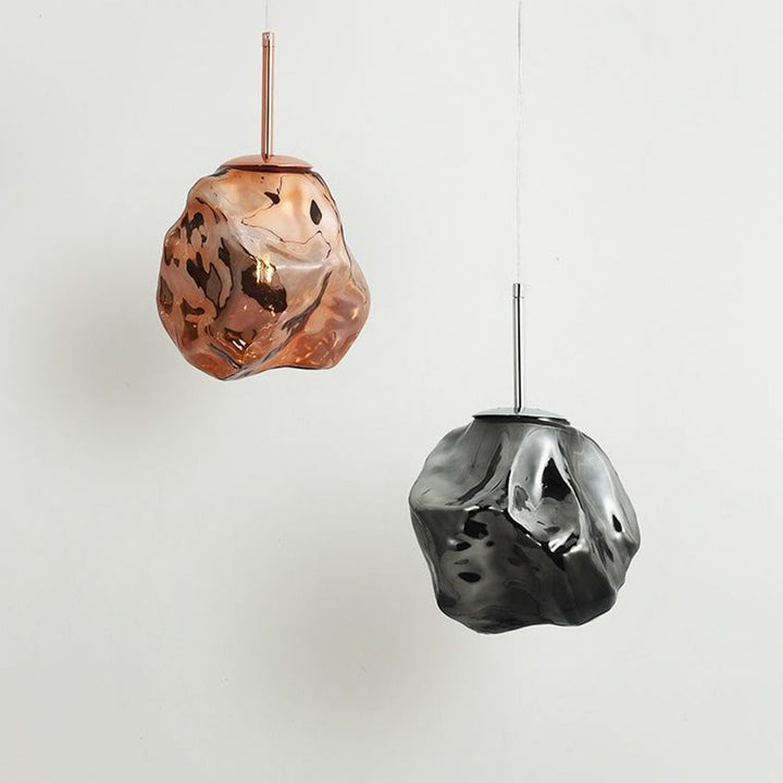 Modern Glass Pendant Light - Stone Shape Lamp for Kitchen Island