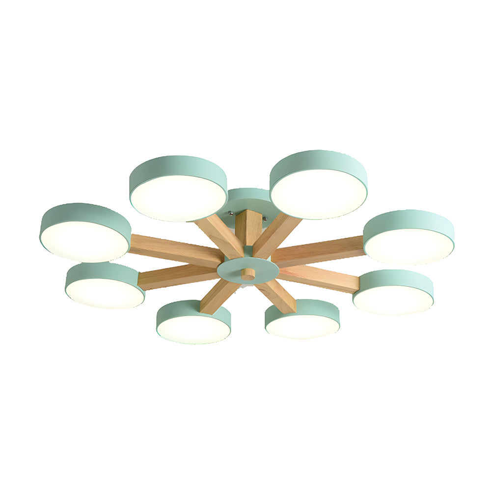 Branch Round Ceiling Lamp - Nordic Multi Fixture for Living Room