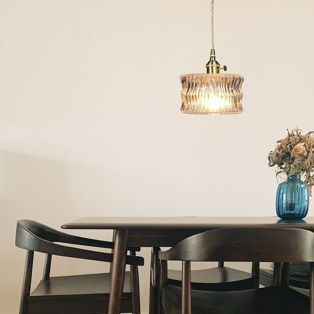 Modern Glass Shade Pendant Fixture - Classy Light for Dining Living