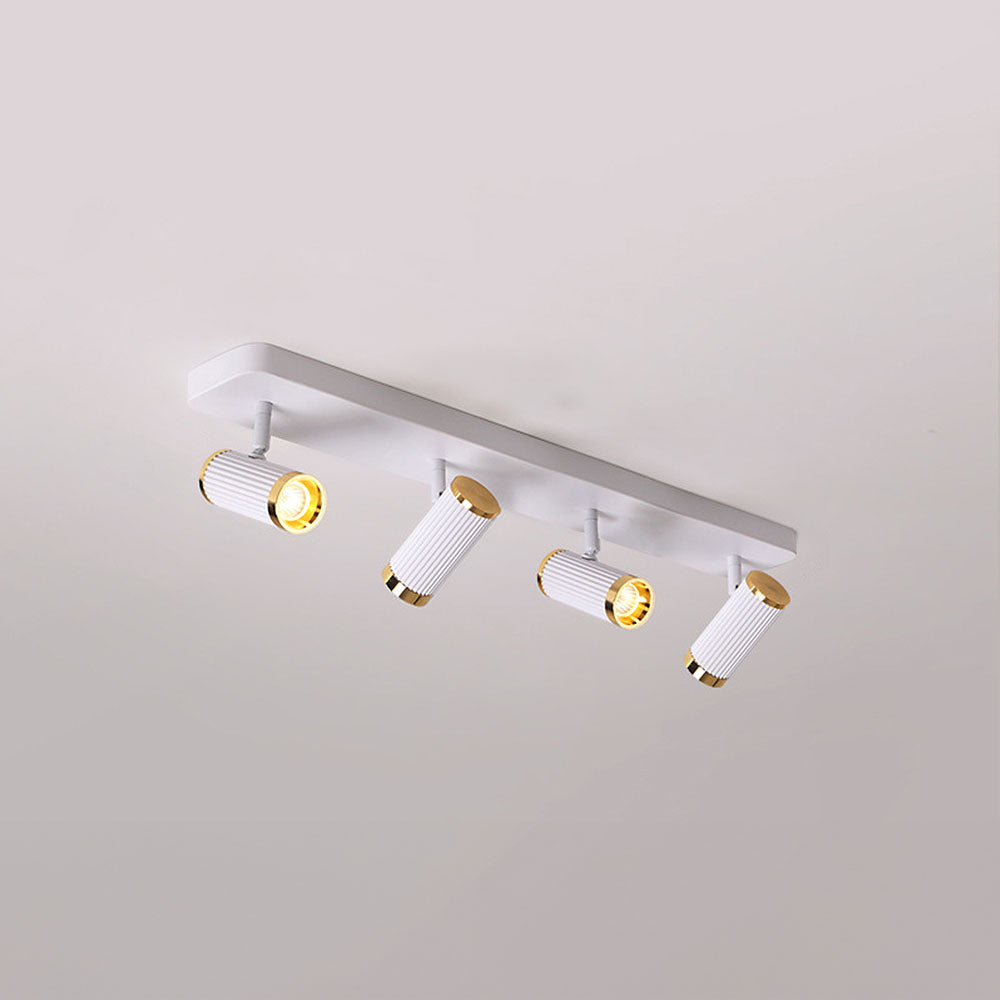 Weiße LED-Schienen-Deckenleuchte – einfache, moderne, verstellbare Metallleuchte