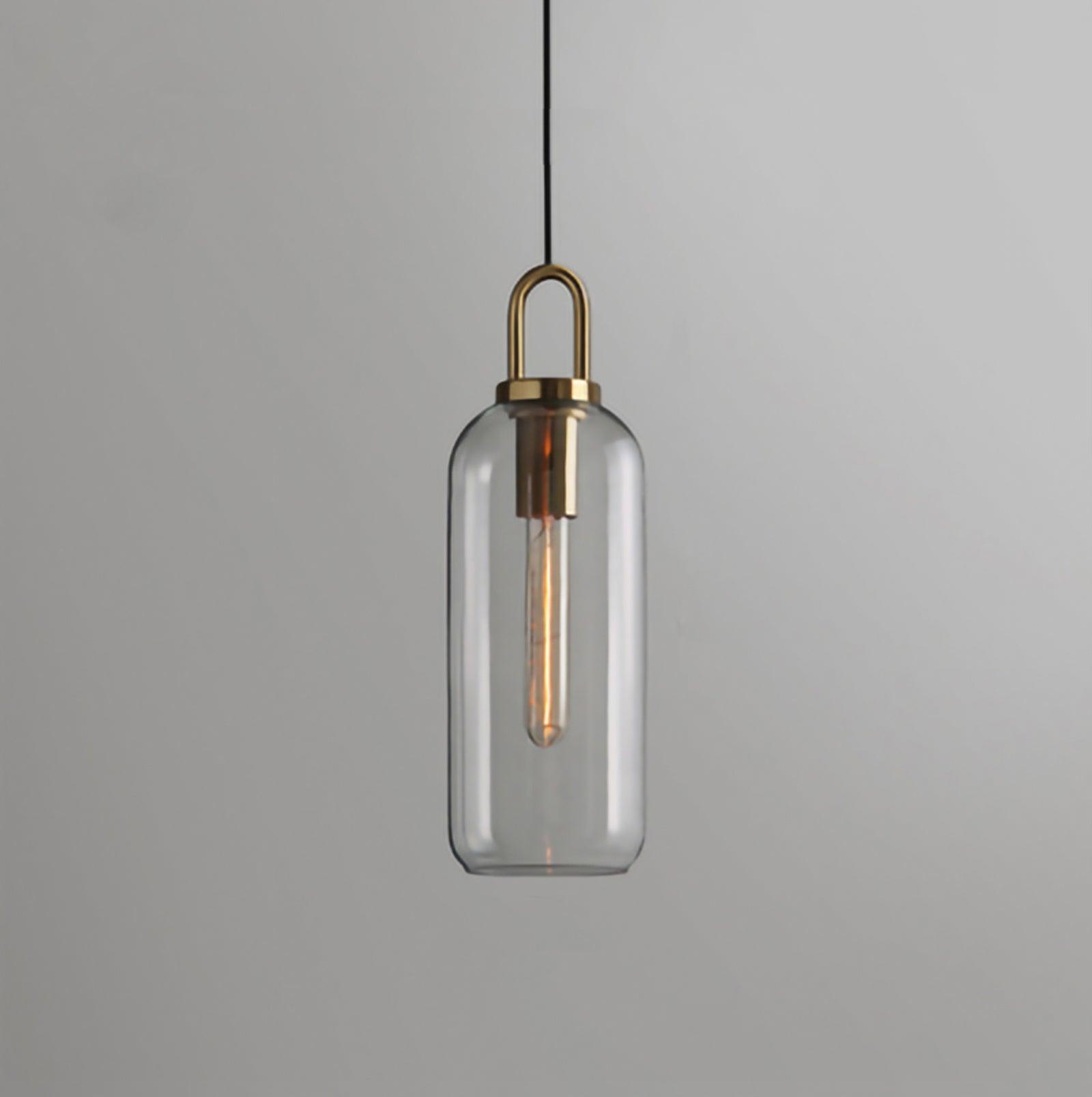 Kupferbeschichtete Glas-Plug-in-Hängeleuchte mit Kabel