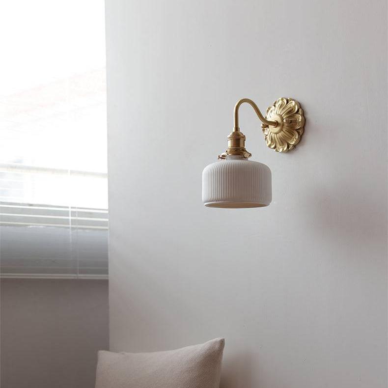 Brass Ceramic Wall Light