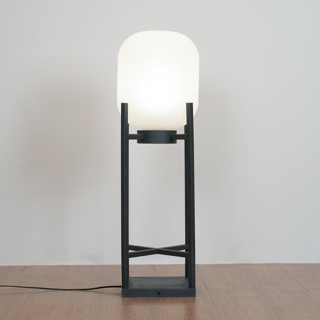 Lantern Floor Lamp - Solar LED Light for Garden, Patio & Outdoor Pathway