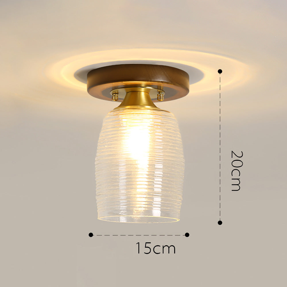 Contemporary Glass Ceiling Light - Modern Living Room Fixture