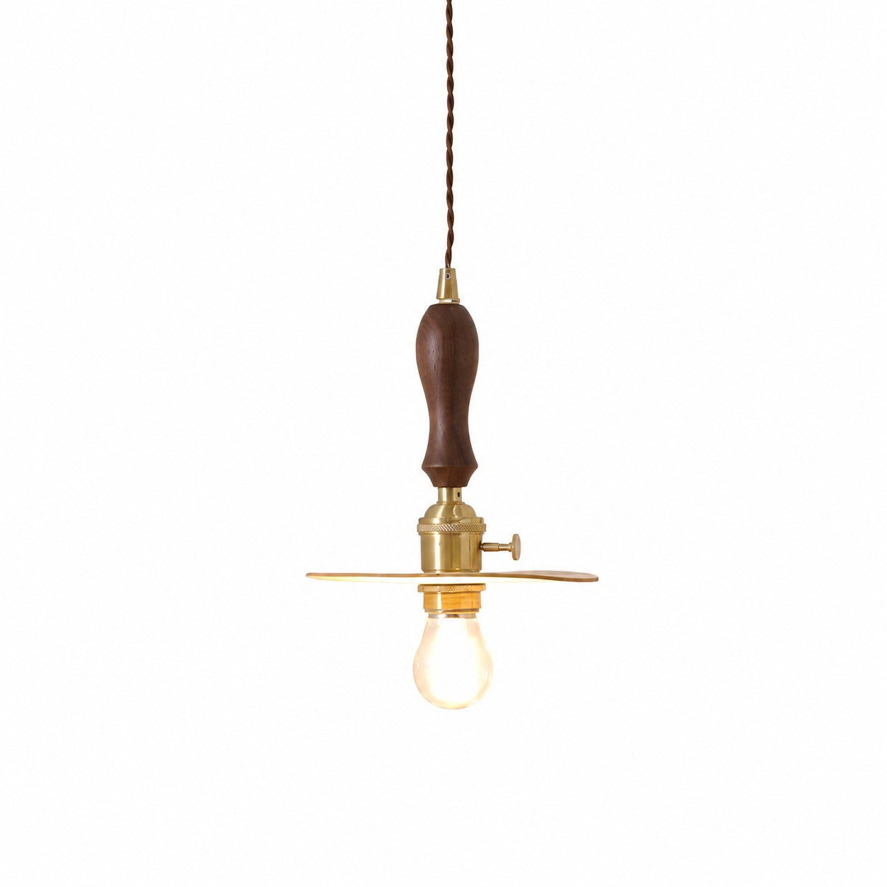 Vintage leather pendant light