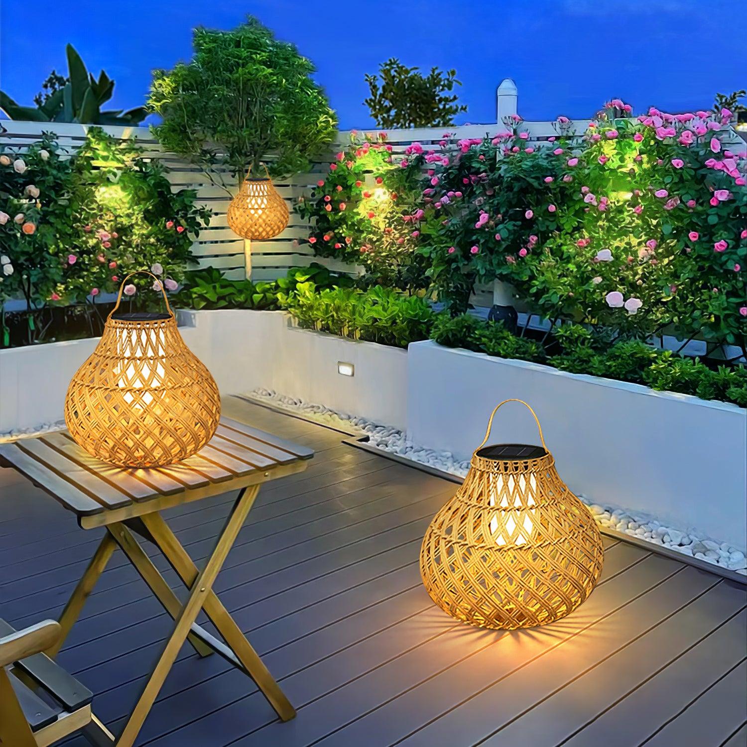 Woven Sphere Lantern Outdoor Lamp - Solar Outdoor Lamp Great