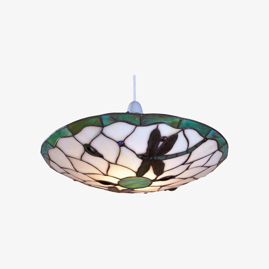 TF Butterfly Pendant Lamp — Decorative Stained Glass Pendant Light for Bedroom or Entryway