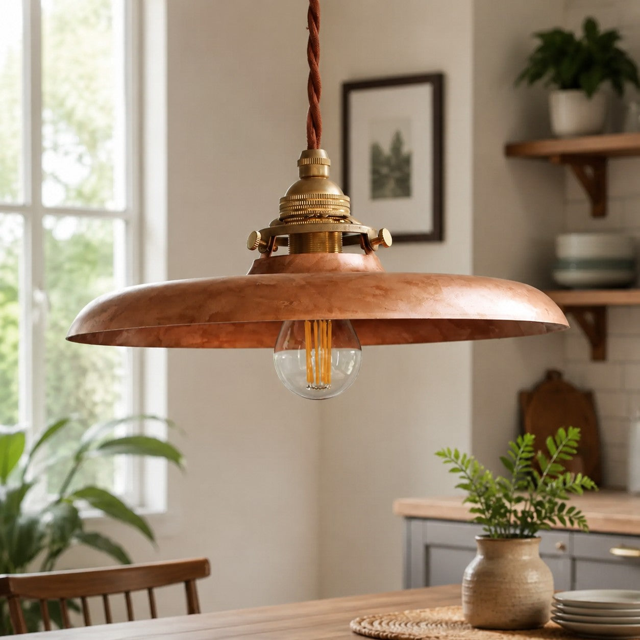 Hand-Rusted Nordic Farmhouse Pendant Light Fixture