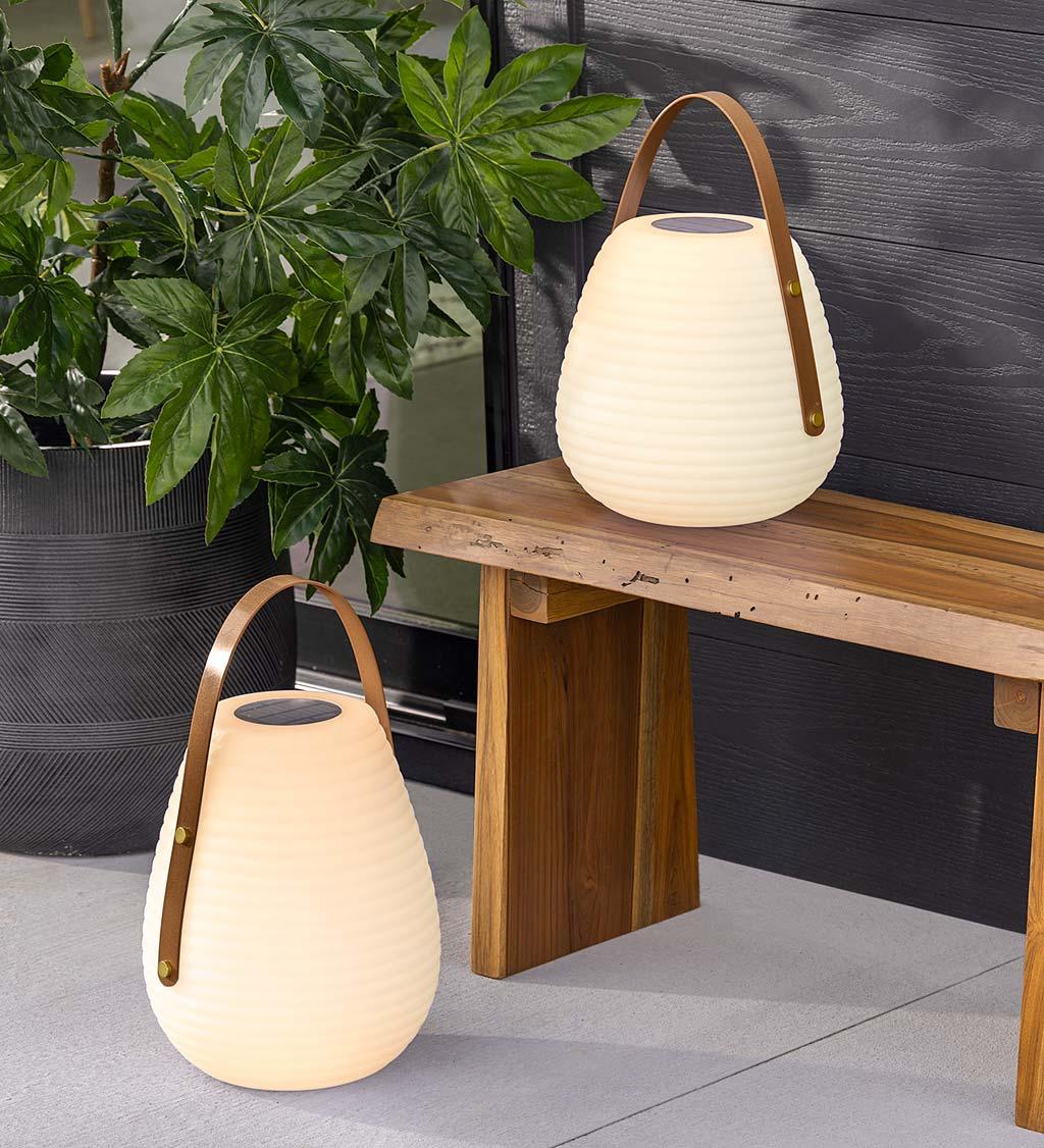 Lantern Outdoor Lamp - Frosted Plastic Portable Warm Light for Garden