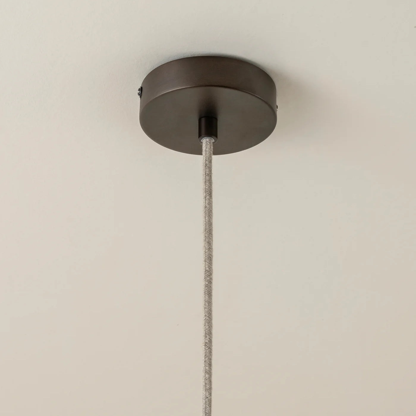 Zalen Layered Linen Pendant – Bronze Ceiling Light for Living & Dining