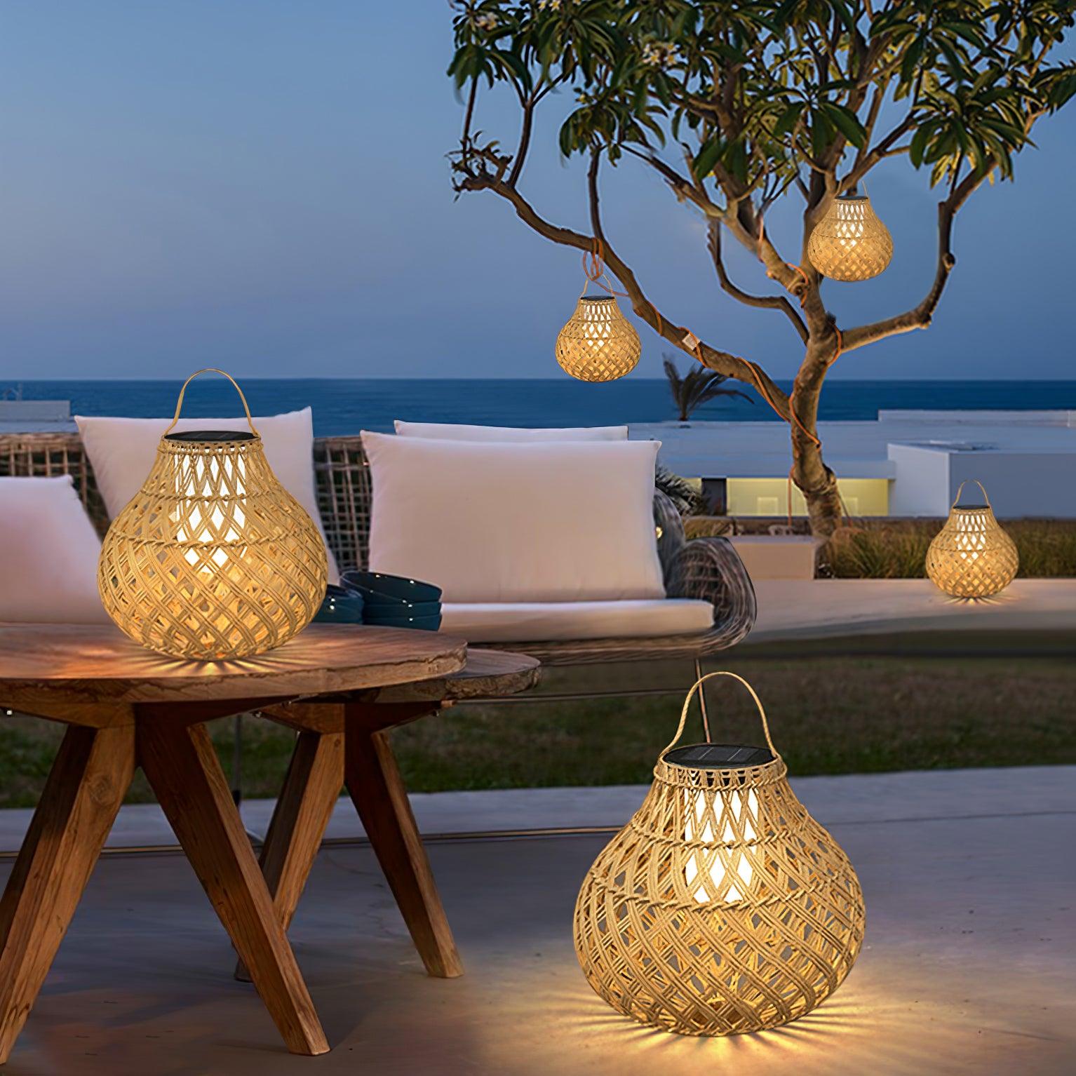 Woven Sphere Lantern Outdoor Lamp - Solar Outdoor Lamp Great