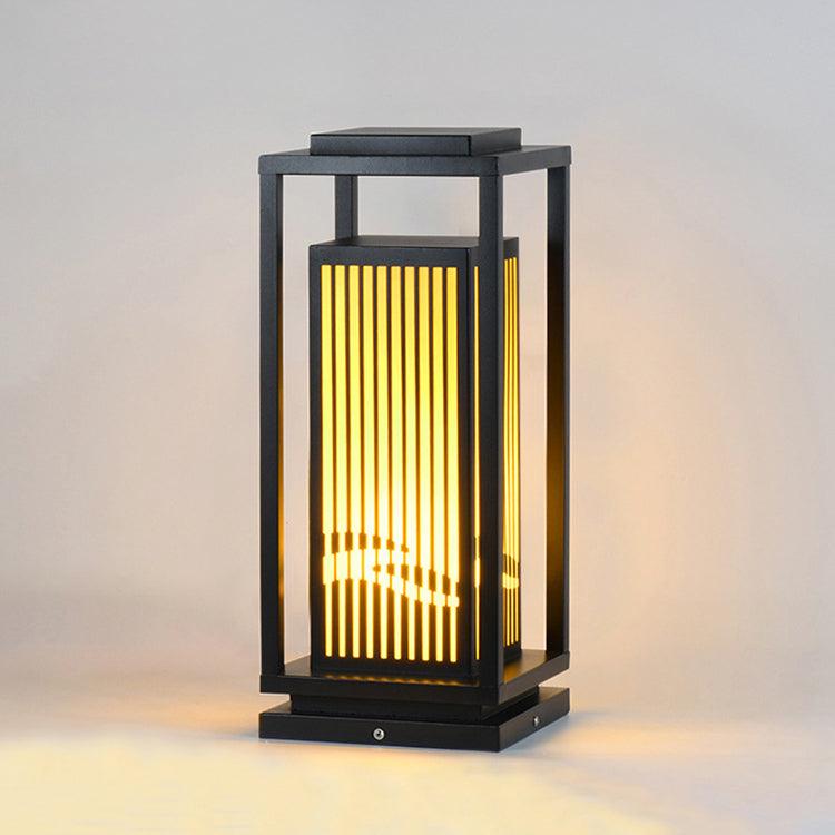 Quadratische Käfig-Gartenleuchte – Metall-Retro-Klassiker-Dekorlampe für den Außenbereich