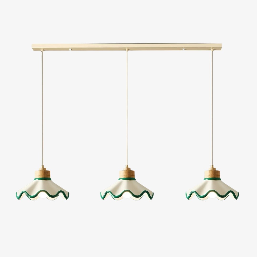Moliro Scalloped Pendant Light - Modern Wavy Lighting for Dining Room