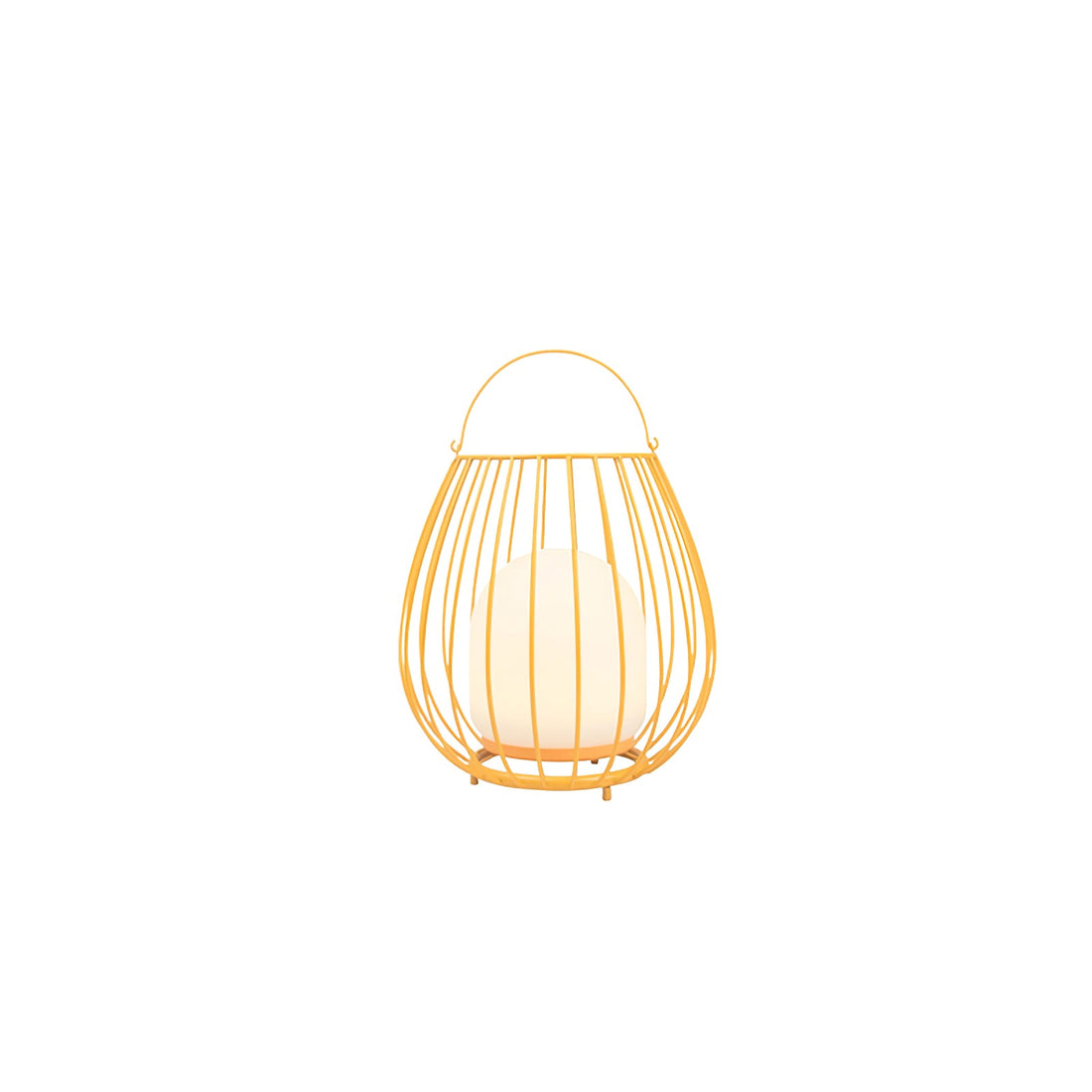 Rechargeable Outdoor Lantern Light - Modern Metal Cage Lamp for Patio