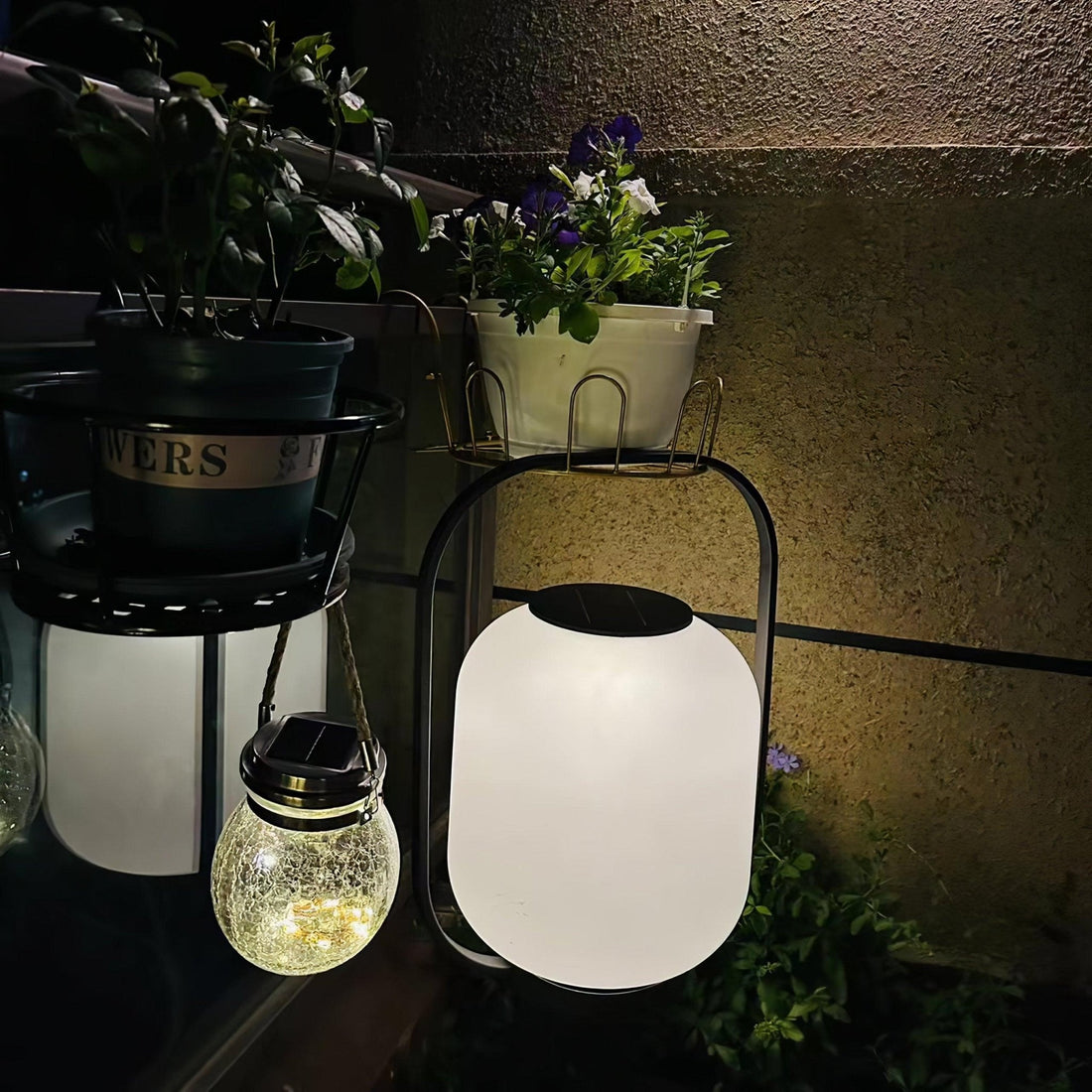 Tragbare Laterne Outdoor-Tischlampe - Wiederaufladbare Lampe für Balkon