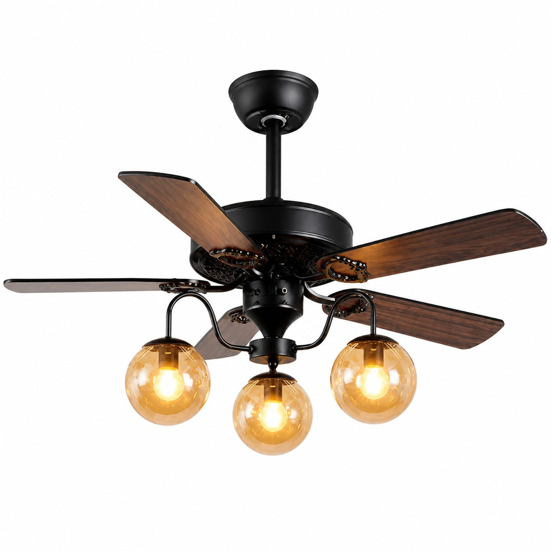 Rustikaler Deckenventilator mit Licht