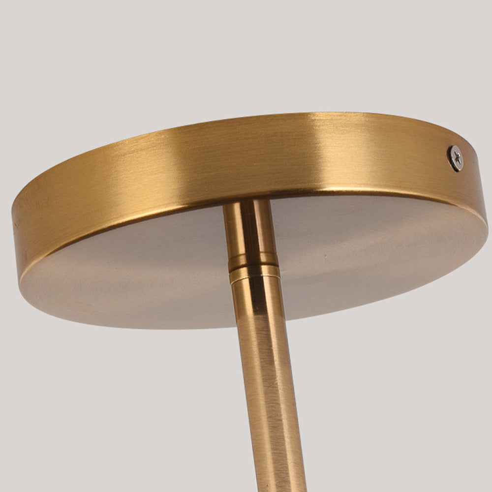 Modern Disc Semi-Flush Ceiling Lamp - LED Walnut Light for Bedroom