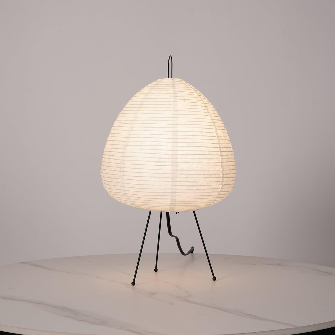 Japanisch inspirierte Papiertischlampe – Maulbeerpapierlampe fürs Schlafzimmer