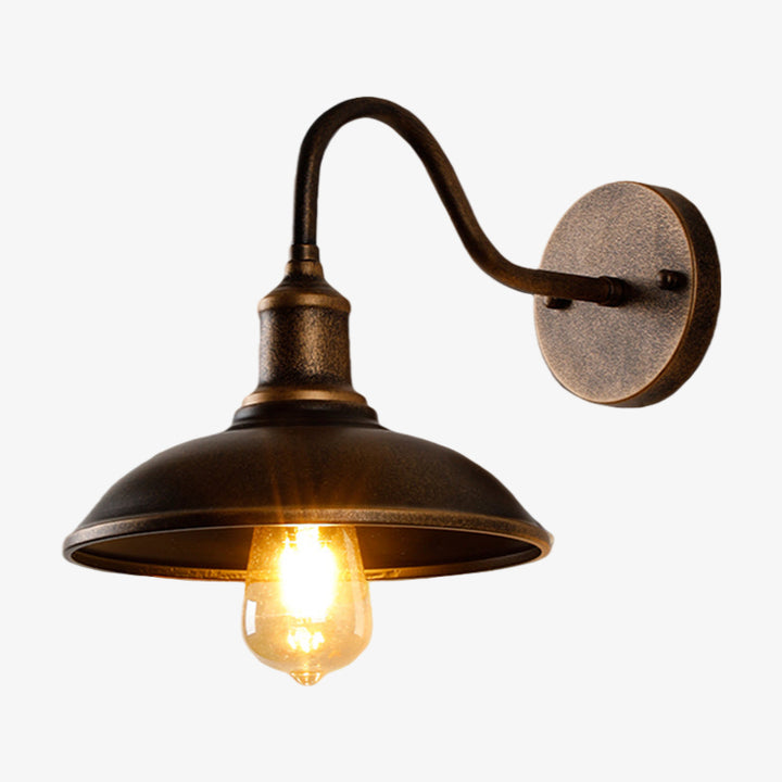Solenvo Decorative Bowl Shaped Outdoor Vintage Wall Lamp - Exterior Lighting for Garden Spaces