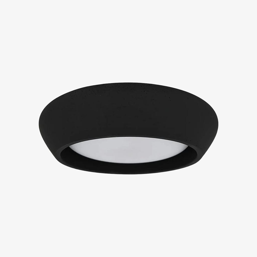 Monocem Minimalist Concrete Ceiling Fixture – Stylish Flush Mount Light for Living Room