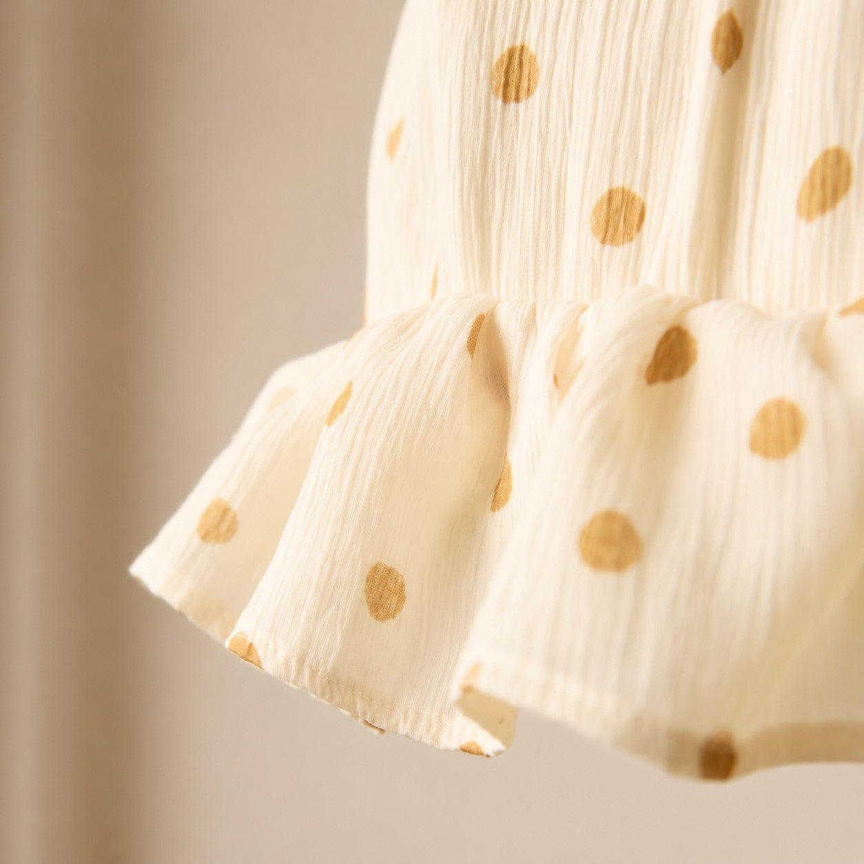 Layered fabric ruffle edge detail