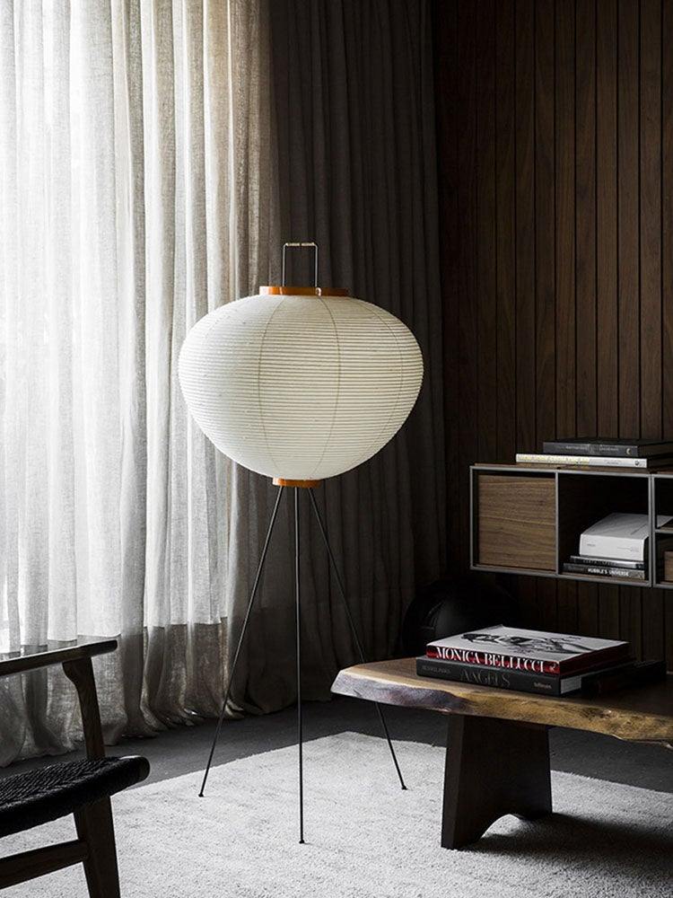 Rice Paper Floor Lamp - Bamboo Frame Soft Light for Living Room