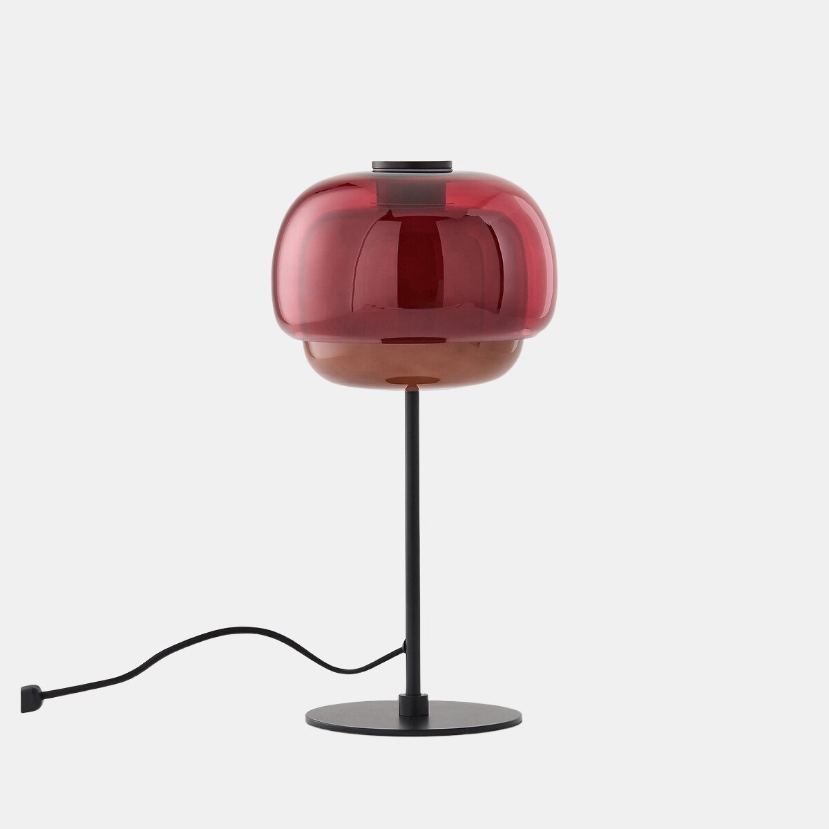 Clinco Modern Retro Glass Table Lamp - Mushroom Double Shade Design