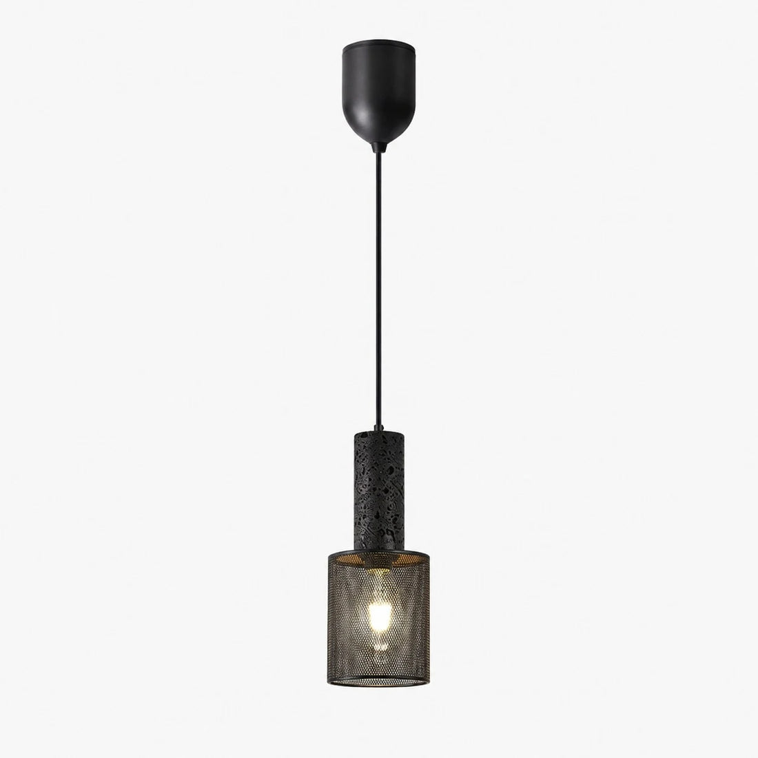Textured Black Mesh Pendant Light 9