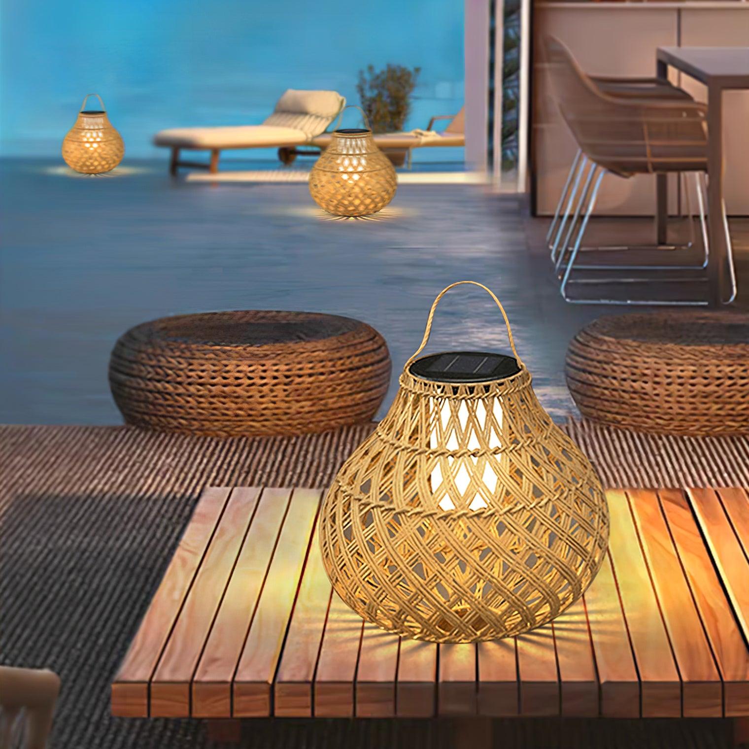 Woven Sphere Lantern Outdoor Lamp - Solar Outdoor Lamp Great