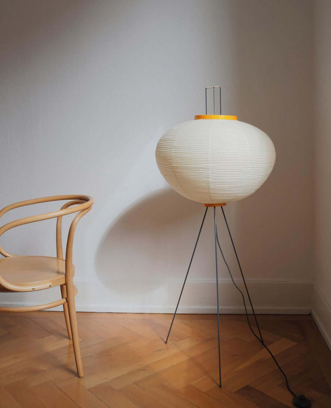 Rice Paper Floor Lamp - Bamboo Frame Soft Light for Living Room