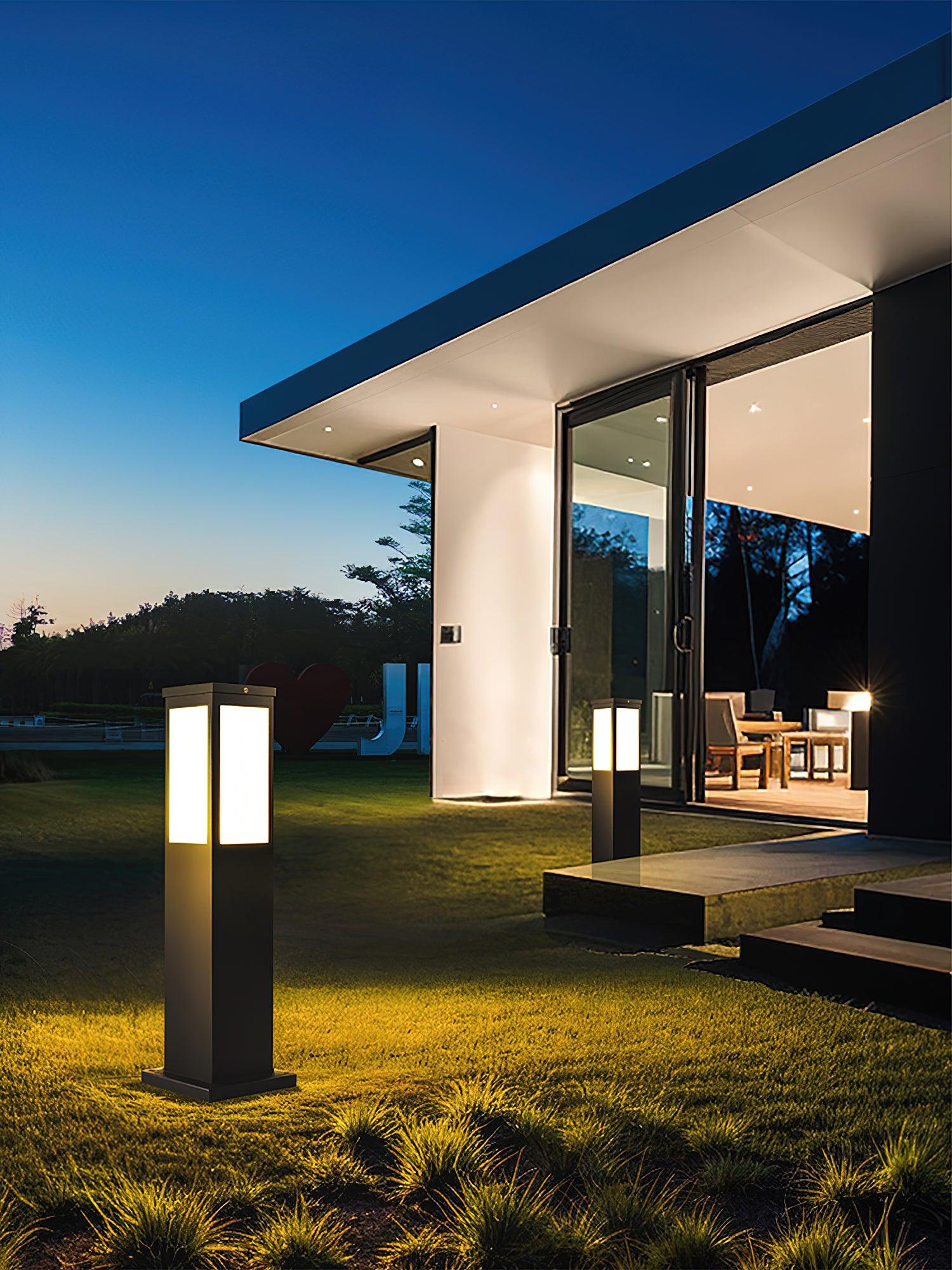 Moderne Pollerleuchte - Solar-Außenlampe aus Aluminiumdruckguss