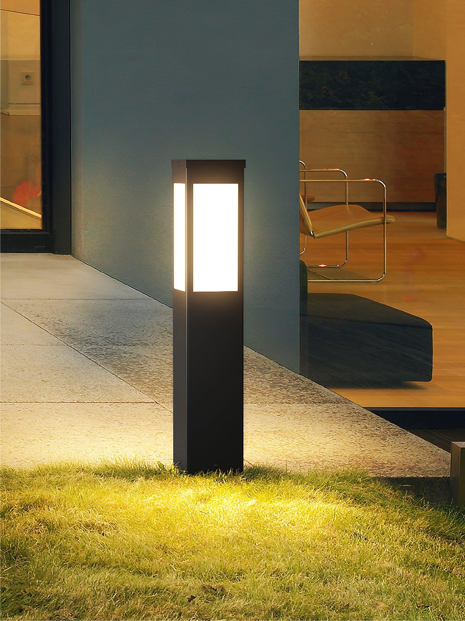 Moderne Pollerleuchte - Solar-Außenlampe aus Aluminiumdruckguss