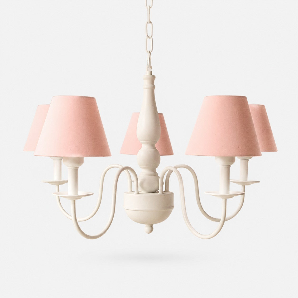 Colorful Fabric Shade 5-Light Chandelier