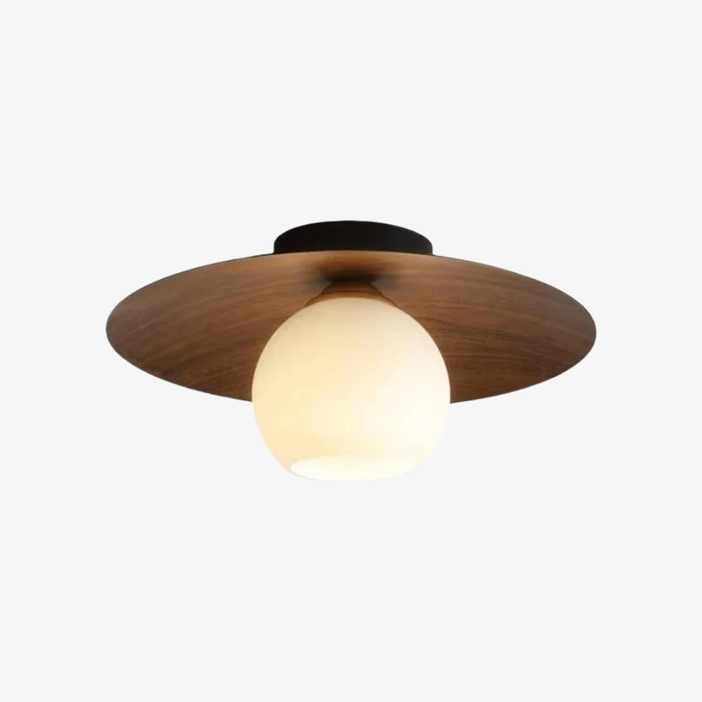 Domebora Striped Glass Orb Ceiling Light - Vintage Dome Design for Hallway