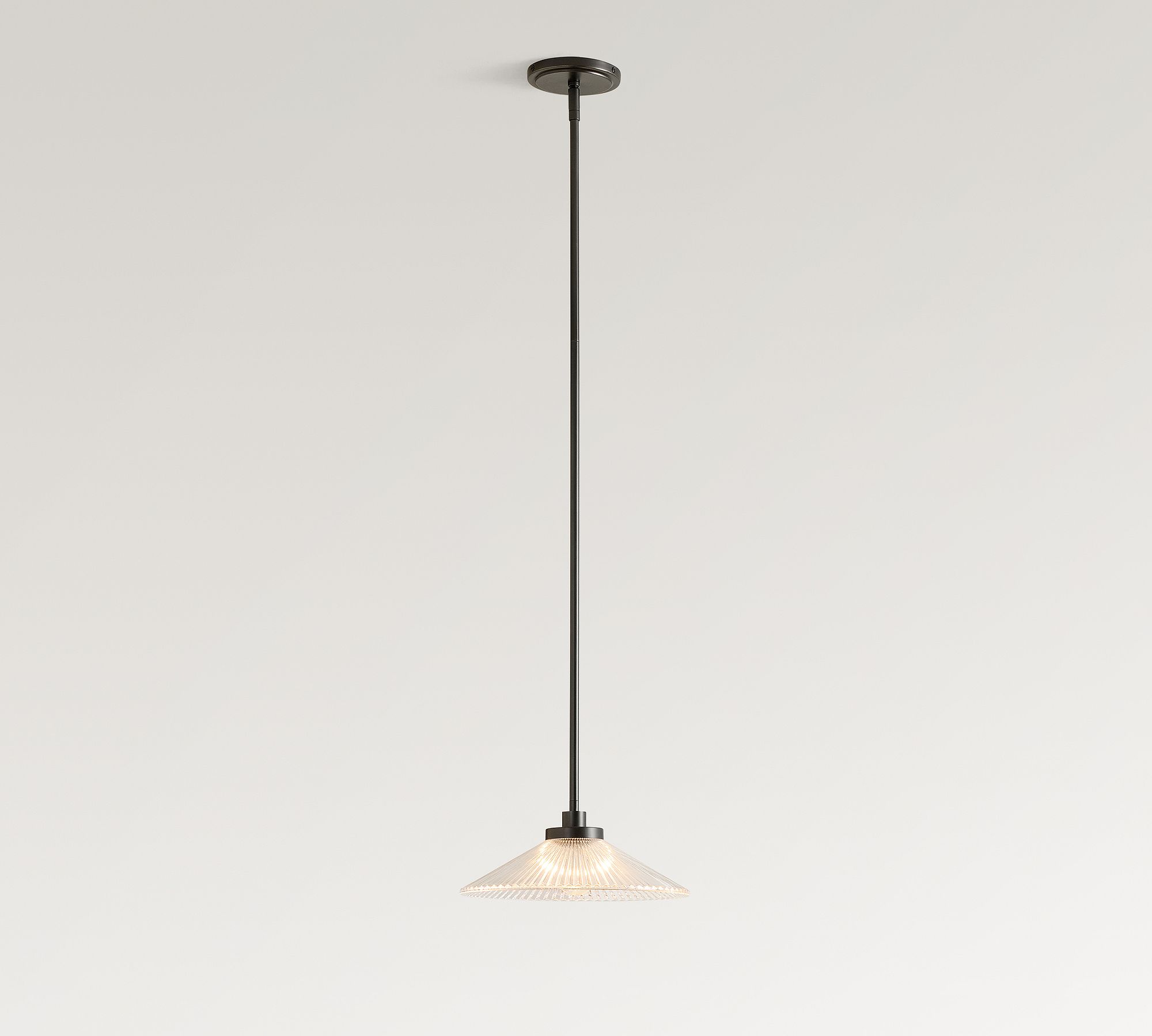 Bravira Ribbed Glass Pendant Light - Elegant Kitchen Island Lamp