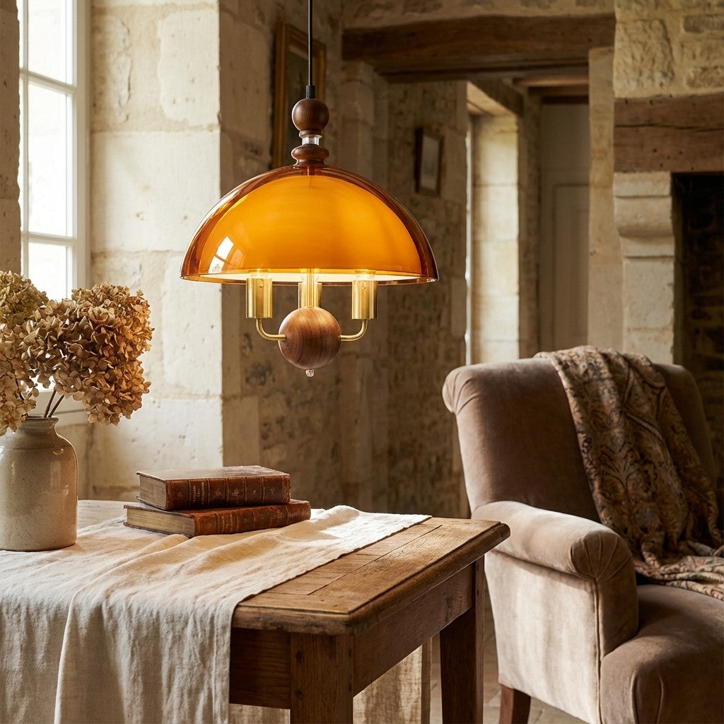 Afterglow Sunset Medieval Pendant Light - French Acrylic Pendant for Dining and Foyer