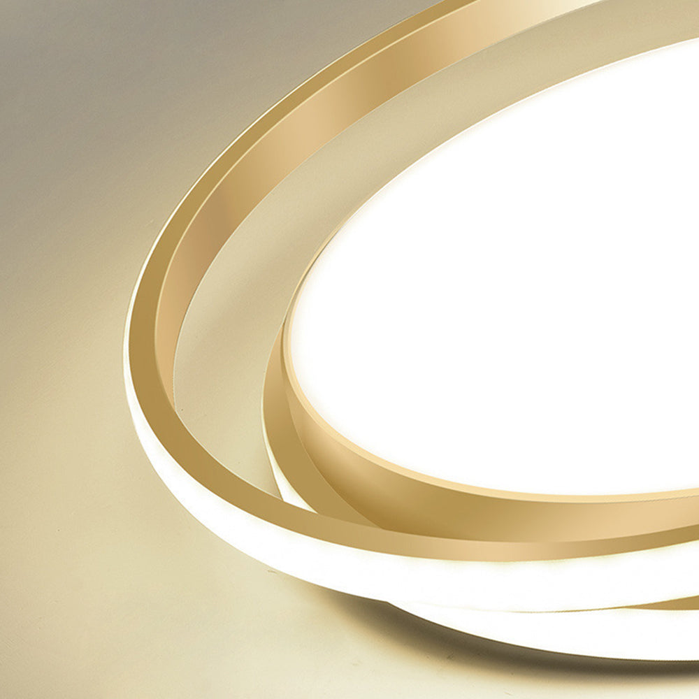 Metal LED Circle Ceiling Light - Modern Acrylic Design for Bedroom