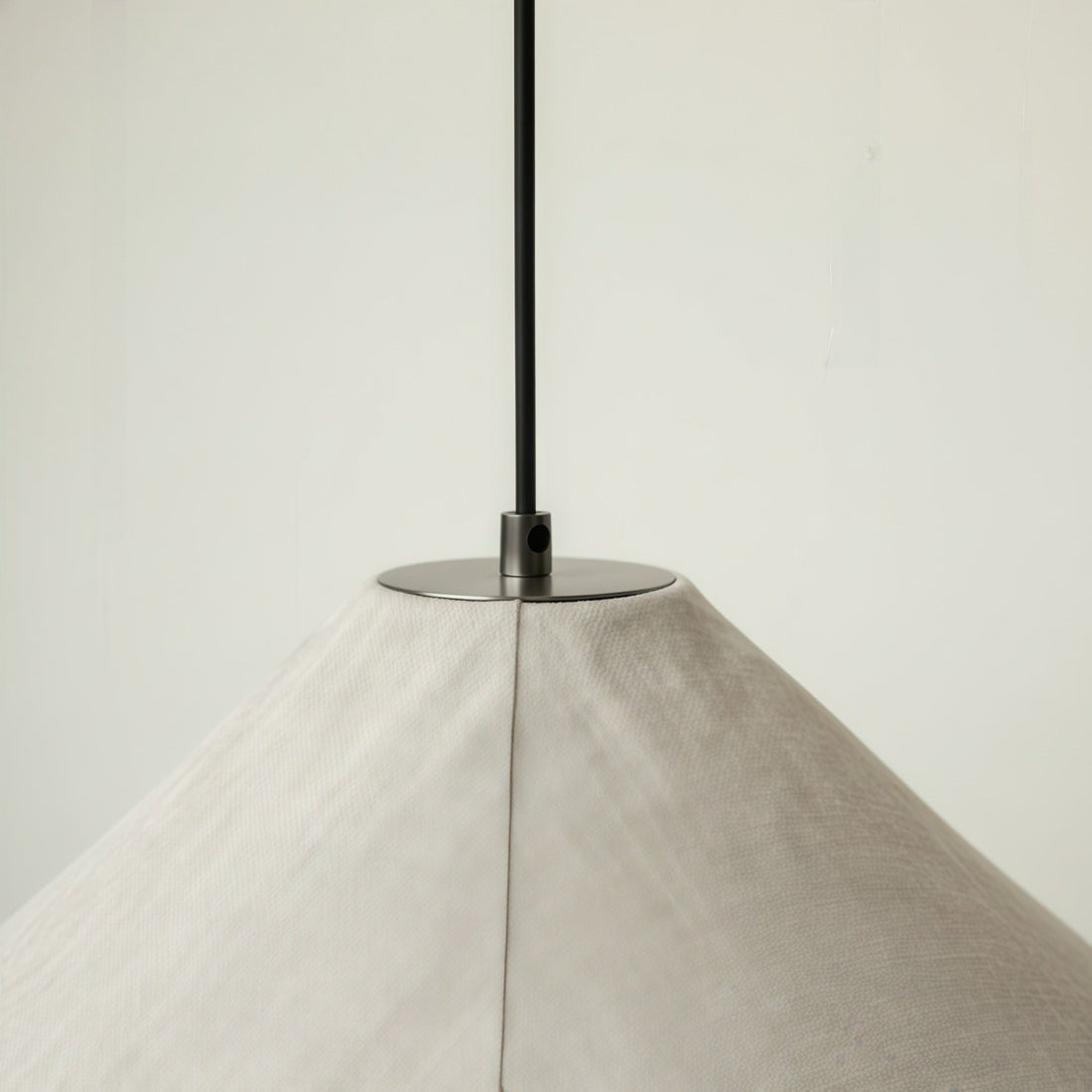 Zalen Textured Pleated Linen Pendant Lamp - Neutral Fabric Style Pendant Lamp for Bedroom & Living Room