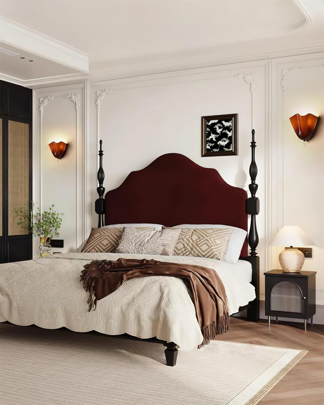 Moderne Wandleuchte Bellina – Kunsthandwerkliche Glaslampe Vera für die Inneneinrichtung