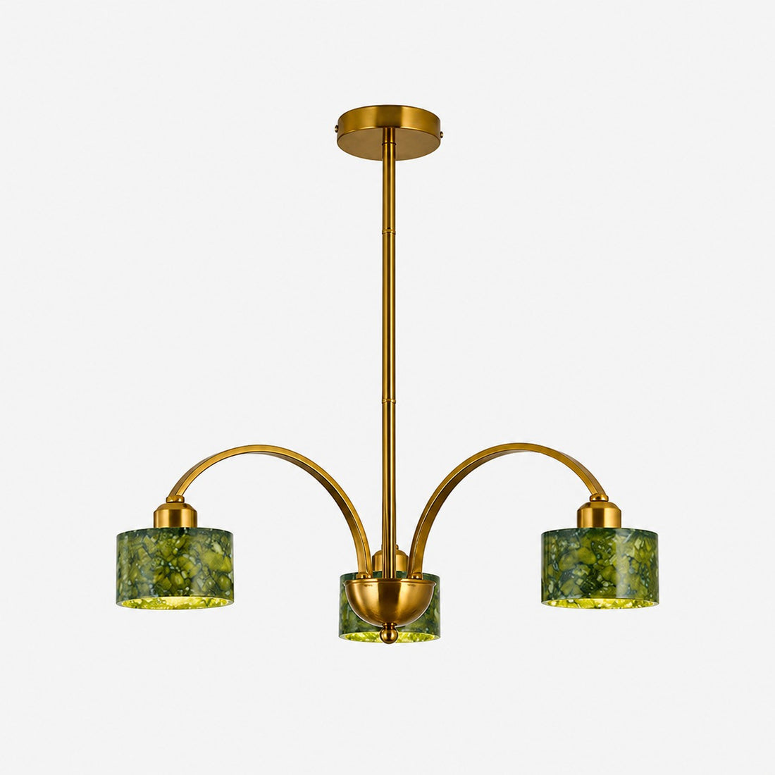 Green Jade Arched Branch Chandelier